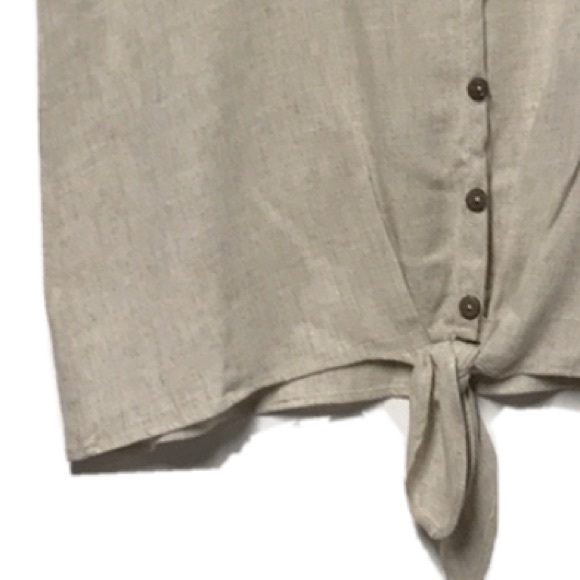 NWT GREEN ENVELOPE Los Angeles Linen Blouse - Picture 6 of 7